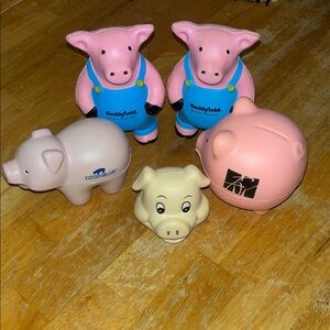 Pig Squishy Set - Set of 5